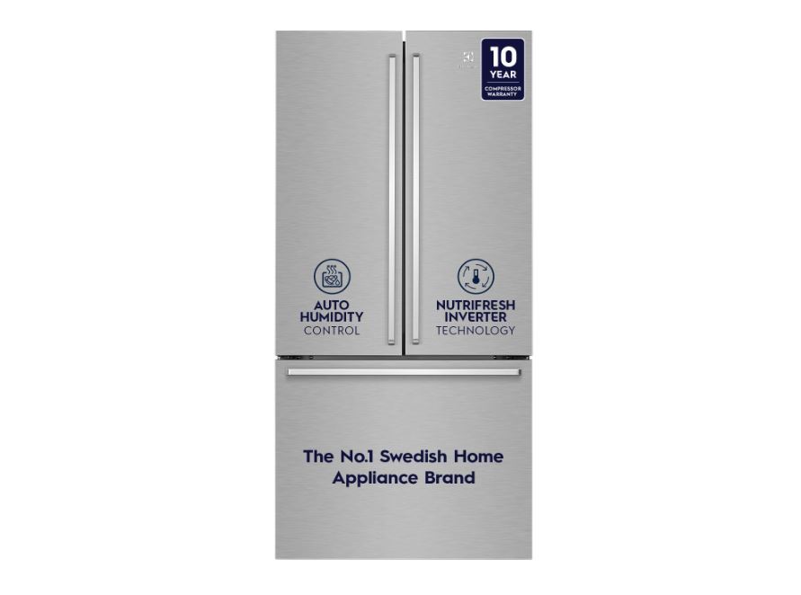 ELECTROLUX 524L FROST FREE INVERTER THREE DOOR REFRIGERATOR, ARCTIC SILVER STEEL, ULTIMATETASTE 700,