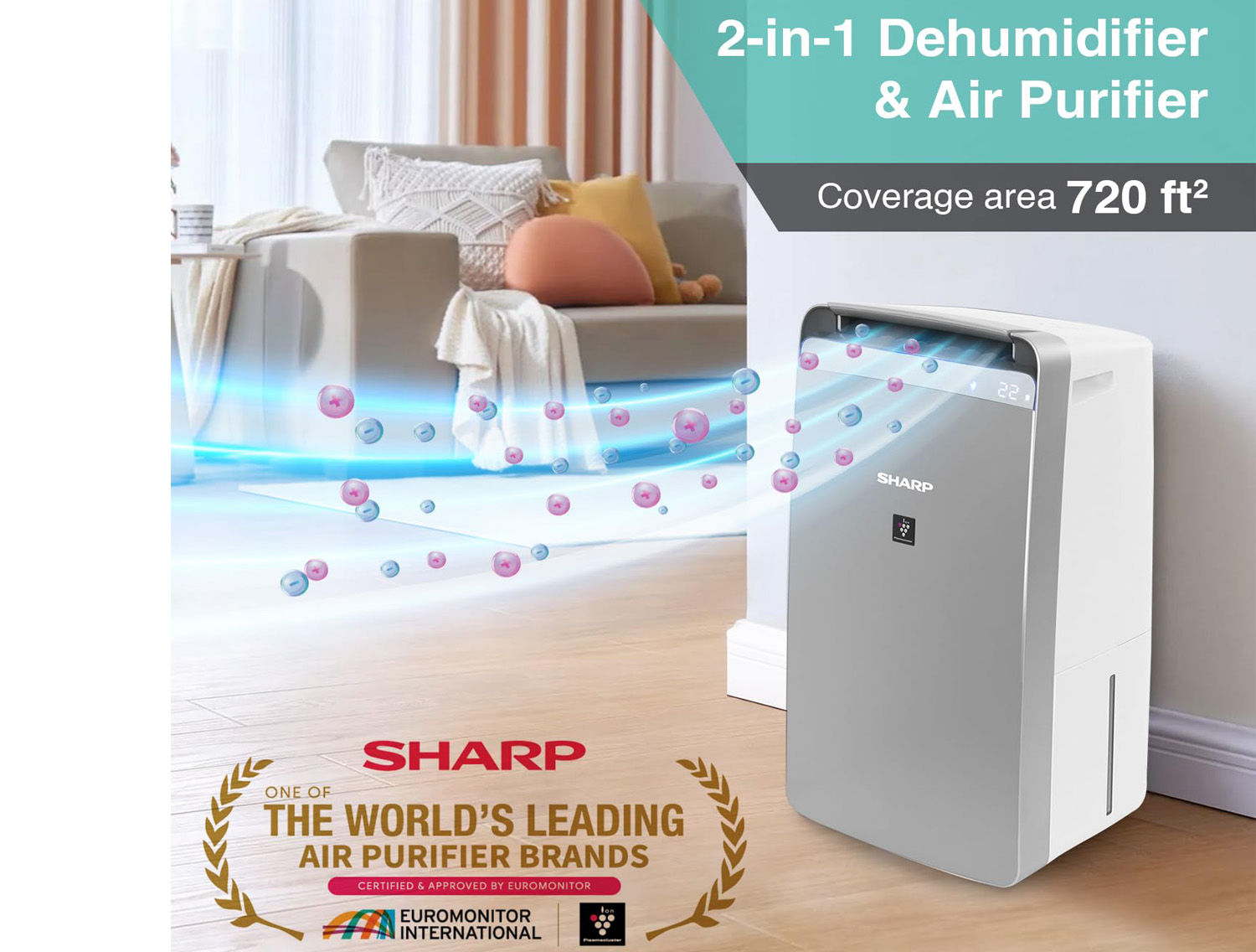 SHARP AIR PURIFIER DW-J27FM-S (DE-HUMIDIFIER)