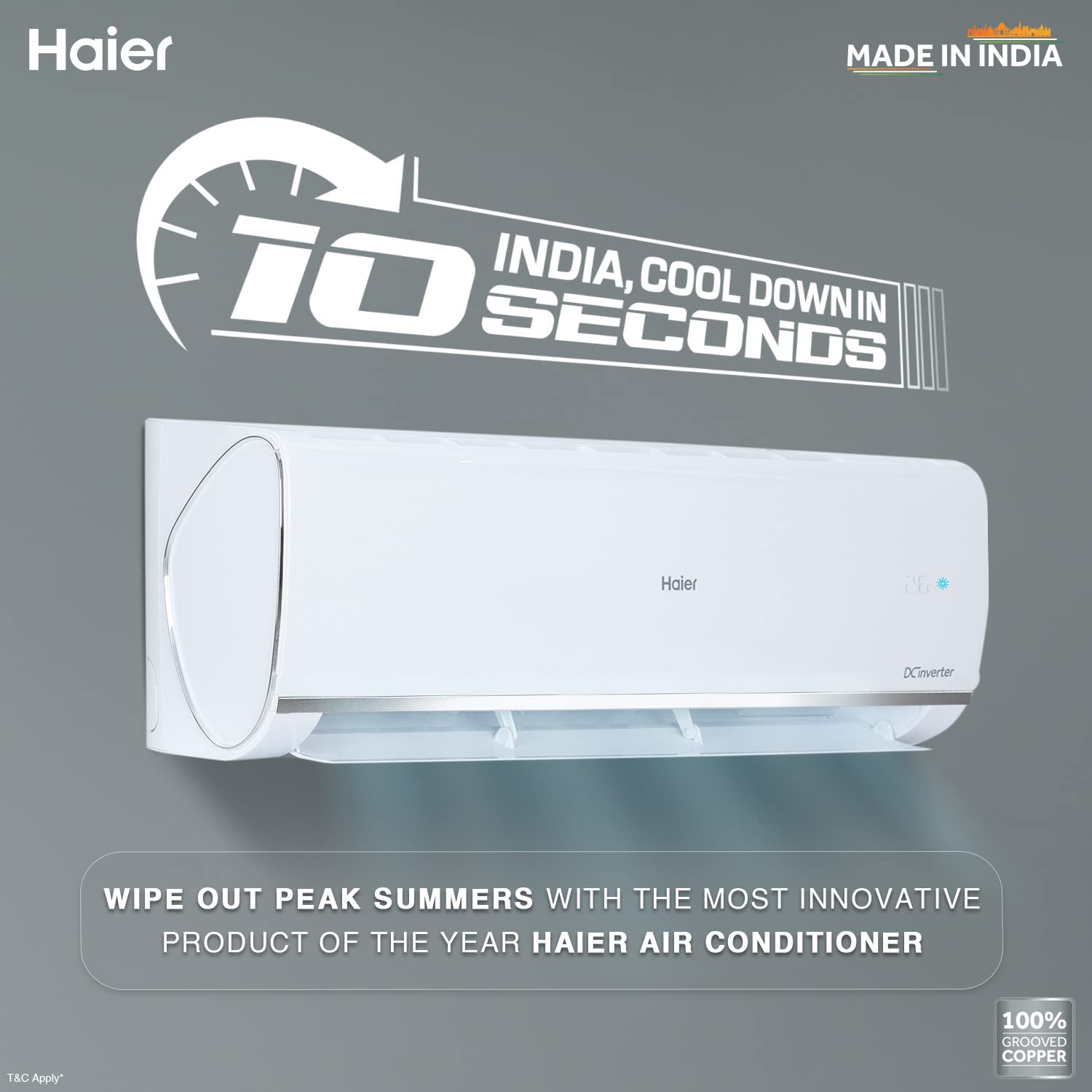 HAIER S/AC HS/HU-18K-PYG3BE1, (1.5 TON 3 STAR INV)