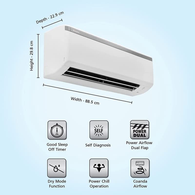 DAIKIN S/AC FTKY50UV16V3F 1.5 TON INV 3 STAR