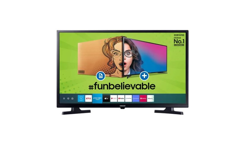 SAMSUNG UA32T4360AKXXL 80 cm (32 inch) HD Ready BEZELLESS LED Smart Tizen TV