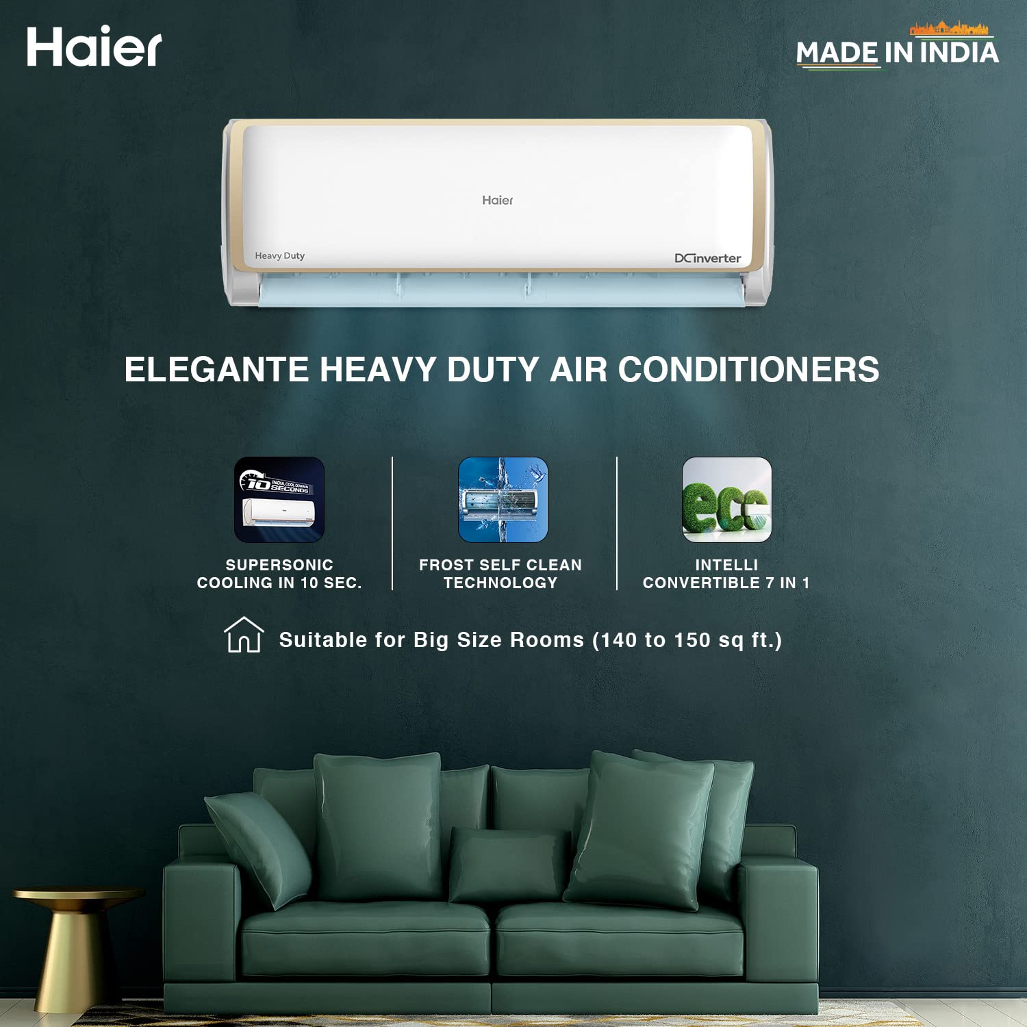 HAIER S/AC HS/HU-19E-TXG5BN, (1.6 TON STAR INV)