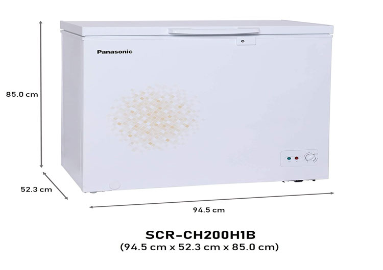 PANASONIC SCR-CH200H1B 198 Ltr DEEP FREEZER, WHITE, CONVERTIBLE