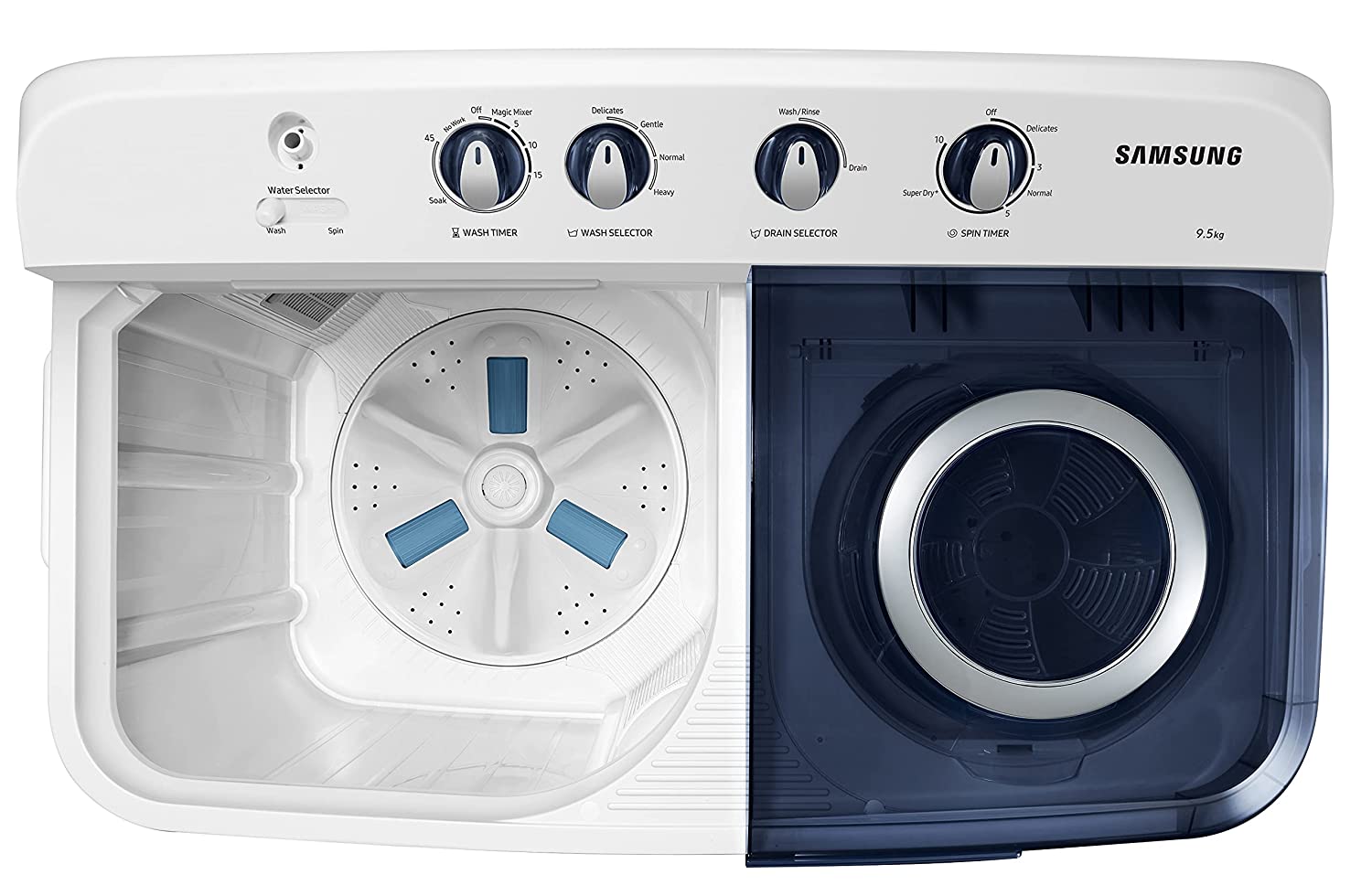 Samsung 9.5kg Semi Automatic Washing Machine, WT95A4200LL, Blue