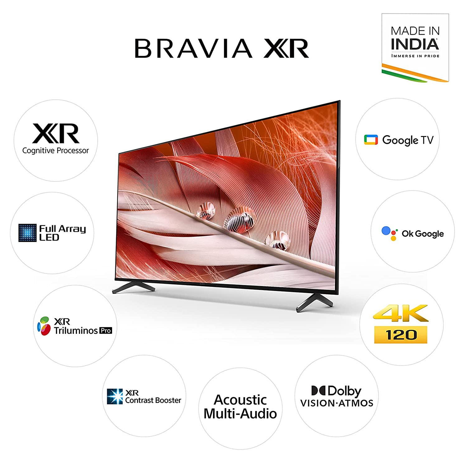 Sony Bravia 164 cm (65 inches) XR series 4K Ultra HD Smart Full Array LED Google TV XR-65X90J (Black