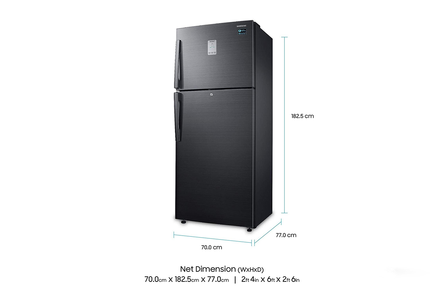 Samsung 478L 2 Star Frost Free Double Door Refrigerator RT49B6338BS/TL