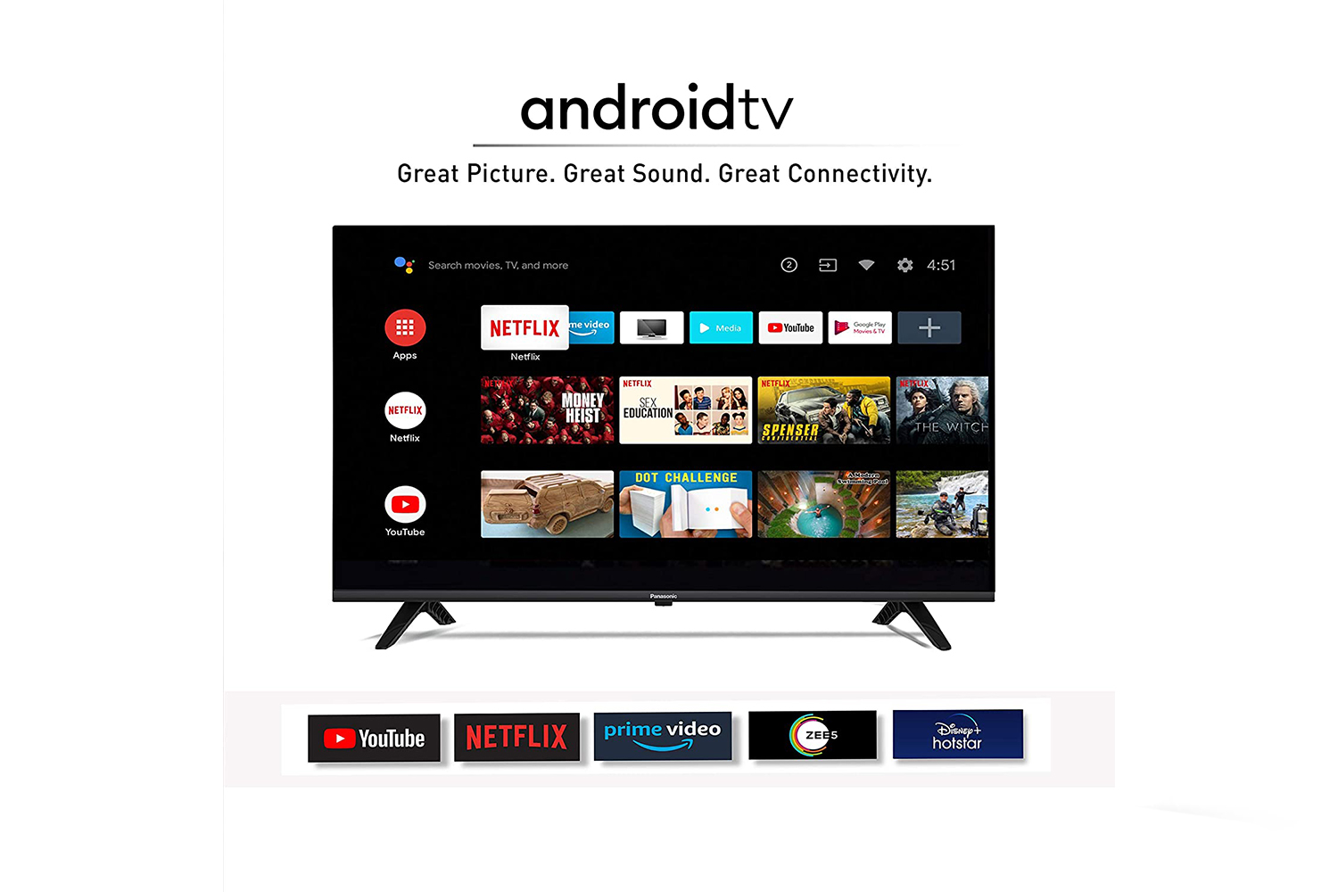 Panasonic 100 cm (40) Full HD Android Smart LED TV TH-40HS450DX