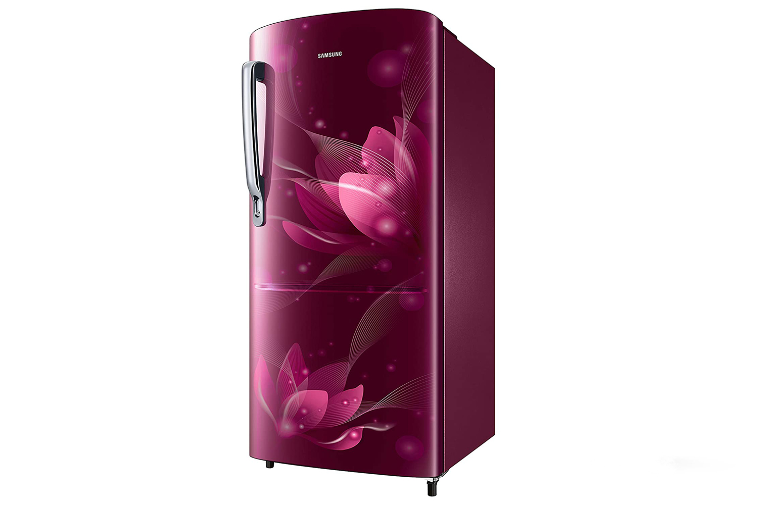 Samsung 192L 2Star DC Single Door Refrigerator, RR20A271BR8/NL, SAFFRON RED