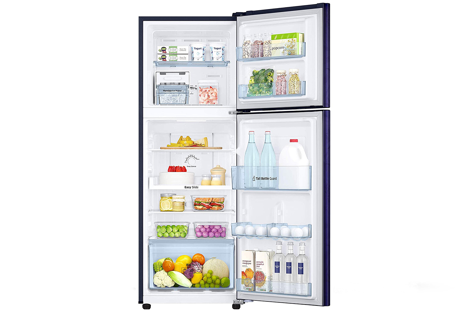 Samsung 253 L 2 Star Inverter Frost-Free Double Door Refrigerator (RT28T30226U/NL, Mystic Overlay Bl