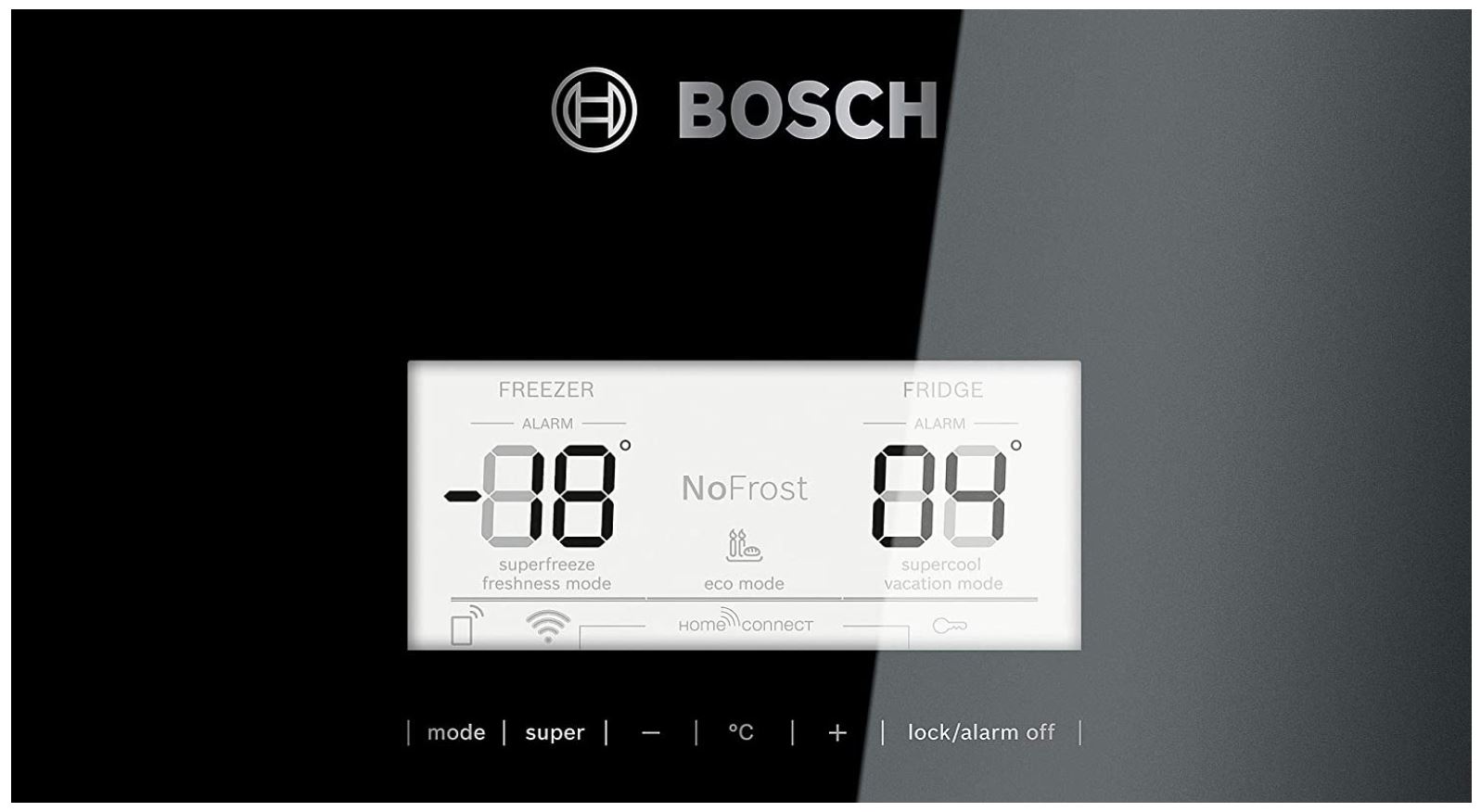 BOSCH KGN56LB41I 559 LTR SERIES 6 BOTTOM MOUNTED FREEZER 2 STAR INVERTER FROST FREE BLACK GLASS