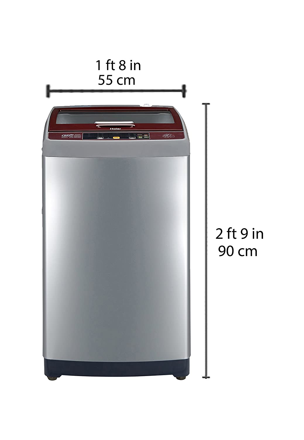 Haier HWM75-707NZP 7.5 kg Fully-Automatic Top Loading Washing Machine  Silver Grey