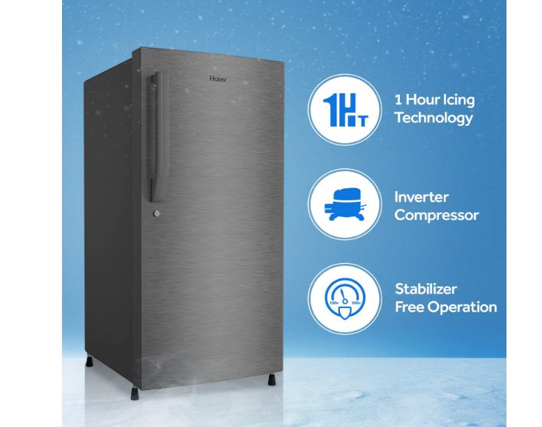 Haier 220 L Direct Cool Single Door 4 Star Refrigerator (HRD-2204CRC-F)