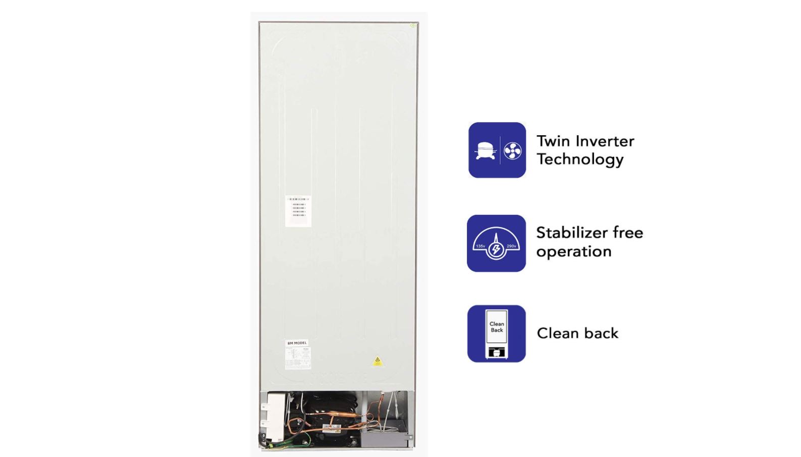 Haier 256L 3 Star With Inverter Double Door Refrigerator (HRB-2764BS-E, Brushline Silver)