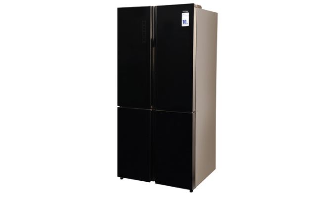 HAIER HRB-738BG 712L FRENCH DOOR SIDE BY SIDE REFRIGERATOR WITH TWIN INVERTER TECHNOLOGY, BLACK GLAS