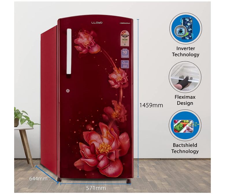 LLOYD DC242SBWT2PB DIRECT COOL SINGLE DOOR REFRIGERATOR  225 LTR  2 STAR BEGONIA WINE