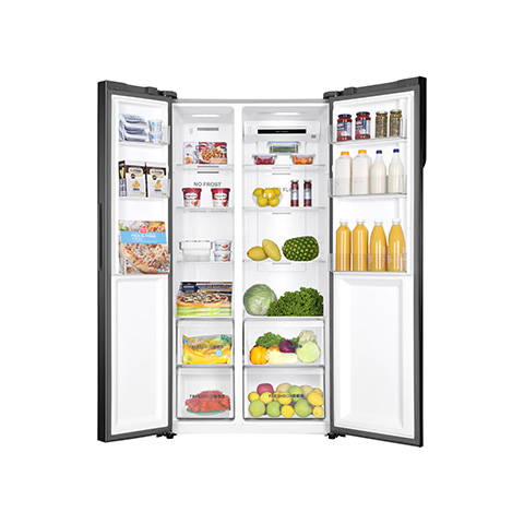 Haier HRF-622KG 570 Ltr Inverter Frost Free Side by Side Refrigerator BLACK GLASS