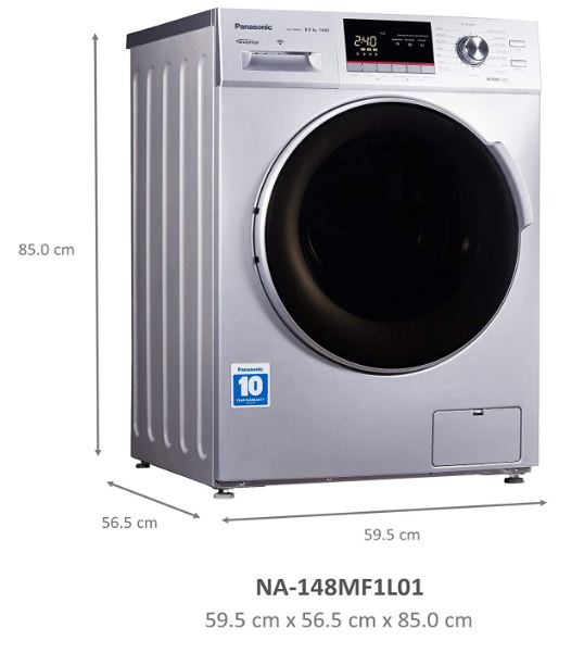 PANASONIC 8KG 5 Star Wifi Inverter Fully-Automatic FL Washing Machine  NA-148MF1L01 