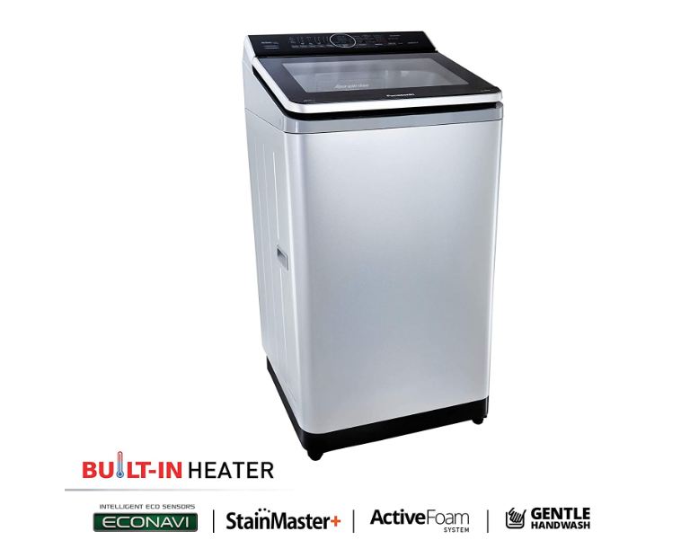 Panasonic Econavi 8 Kg 5 Star Built-In Heater Fully-Automatic Top Loading Washing Machine NA-F80V9LR