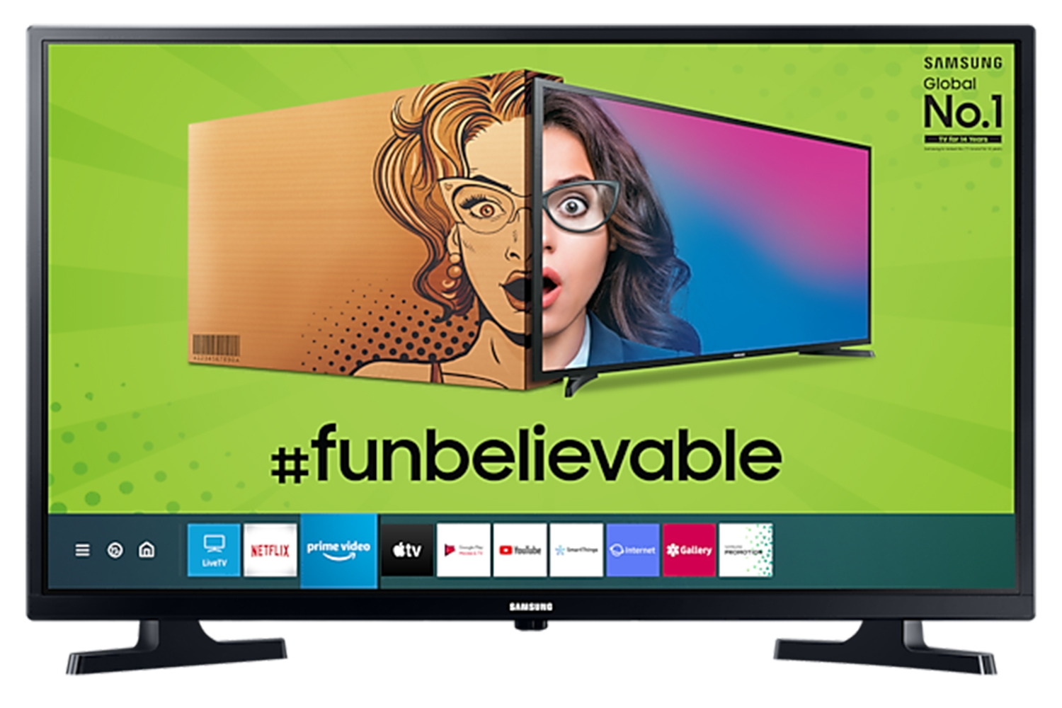 Samsung 80 cm (32 inches) UA32T4310AKXXL HD Ready Smart LED TV  (Glossy Black) (2020 Model)