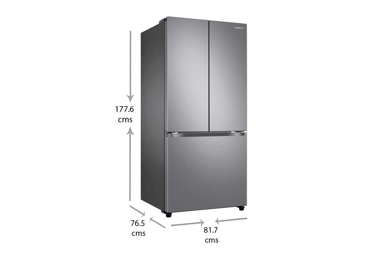 Samsung RF57A5032SL/TL 580 litres French Door Refrigerator, Real Stainless 