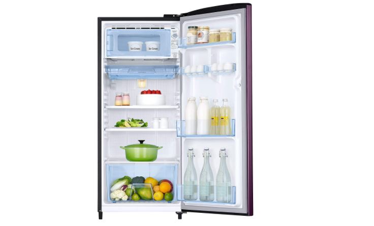 Samsung 192L 3Star inverter DC Single Door Refrigerator, RR20A272YCR/NL, Camellia Purple