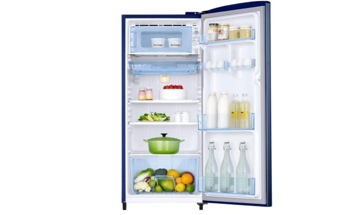 Samsung 192 L 3 Star inverter Direct Cool Single Door Refrigerator (RR20A272YCU/NL, Camellia Blue)