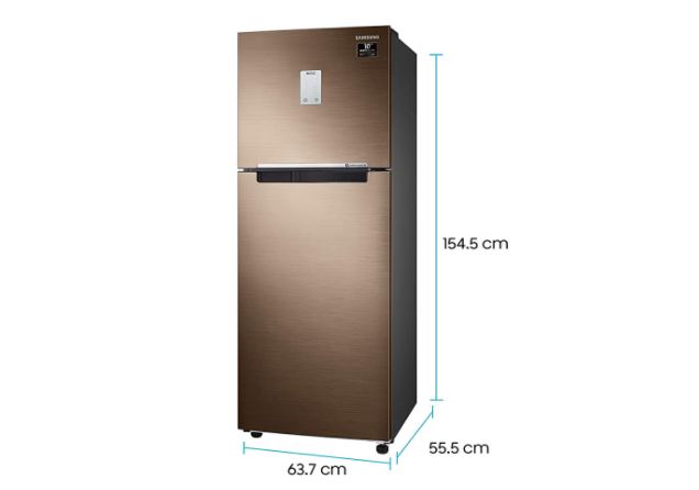 Samsung 244 L 2 Star Inverter Frost-Free Double Door Refrigerator (RT28A3522DU/NL, Luxe Bronze)