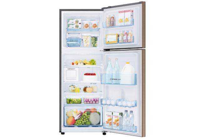 Samsung 244 L 2 Star Inverter Frost-Free Double Door Refrigerator (RT28A3522DU/NL, Luxe Bronze)