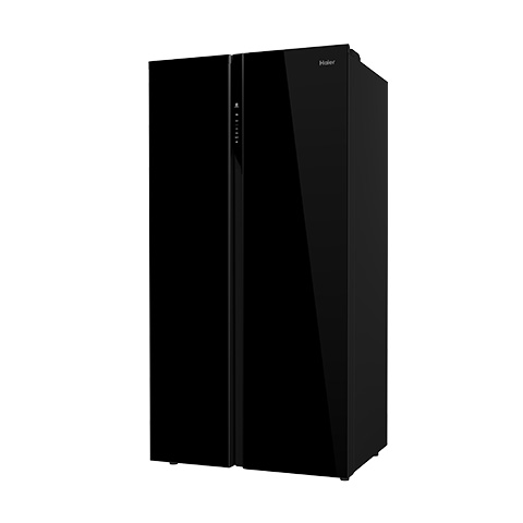 Haier HRF-622KG 570 Ltr Inverter Frost Free Side by Side Refrigerator BLACK GLASS